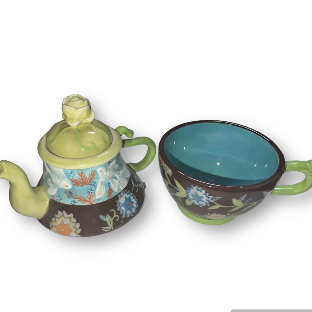 Stackable teapot. Tea set for one! - Picture 3 of 4